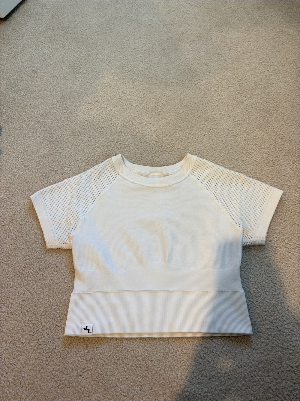 White Cropped Joylab Top